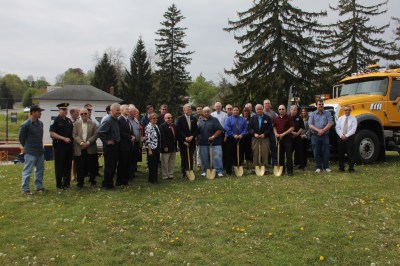 Groundbreaking of new trail in Newark in 2012. Wayne ARC Day Habilitation has adopted this section of trail. 