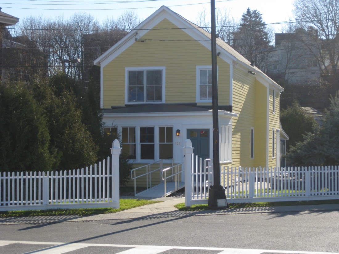 Erie Canal House After Front Entrance FB Brochure Good